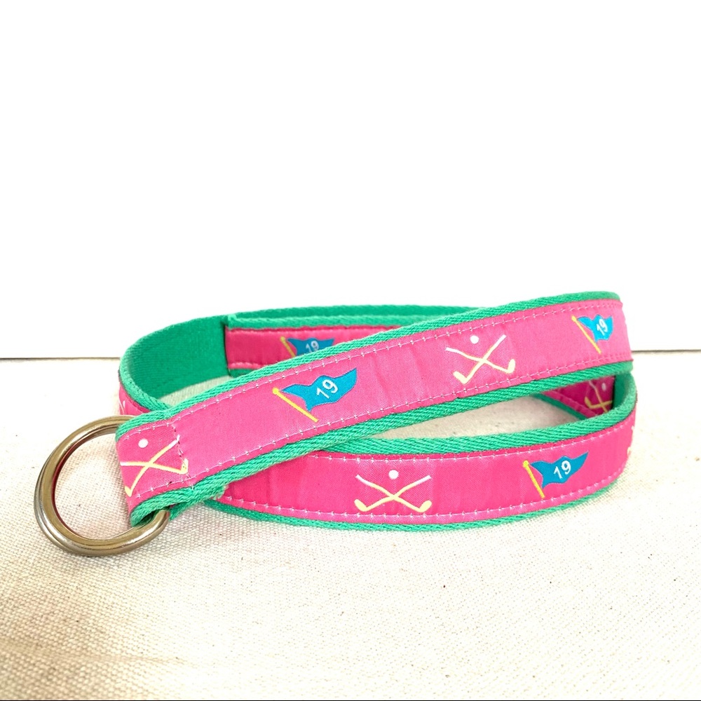 YRI Golf 19th Hole Pink And Green Belt Size Large